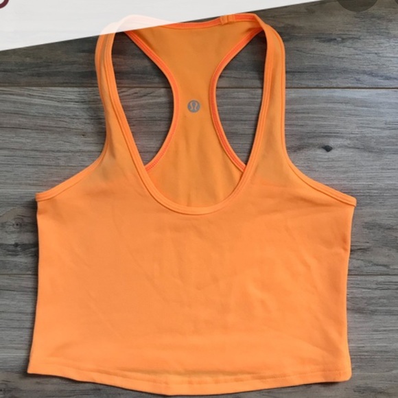 lululemon athletica Tops - Cool Racerback crop top orange lululemon